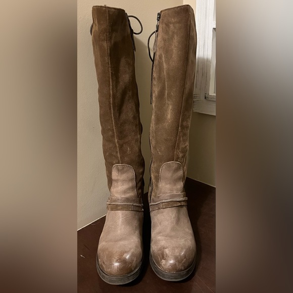 Miz Mooz Brown Lace Up Knee-High Boots - Picture 4 of 14